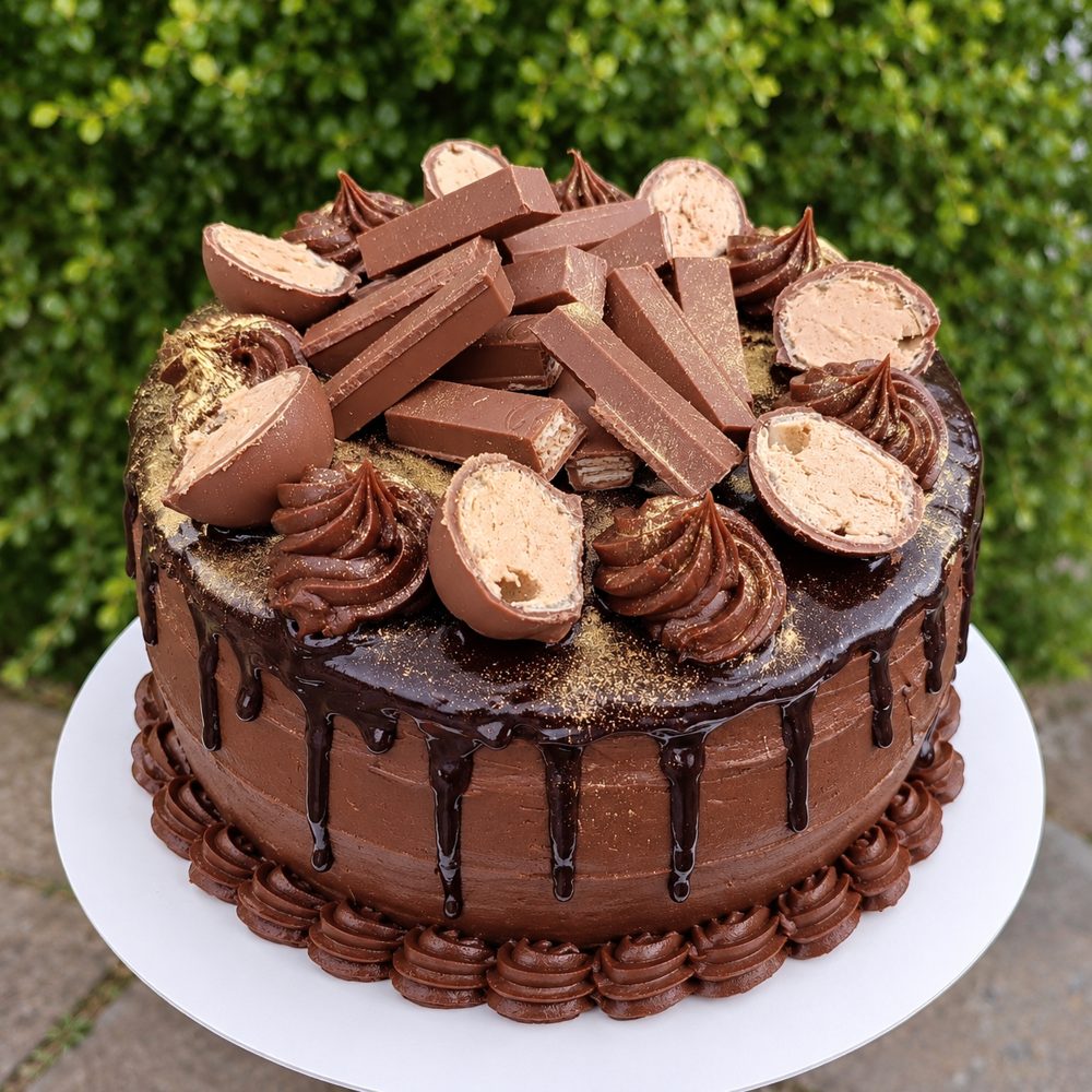 Torta de chocolate con bombones